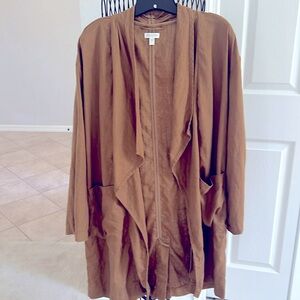 Cool and comfortable shawl collar linen jacket